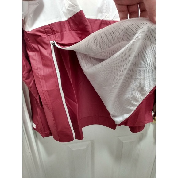 Nike 1/2 Zip White Maroon Coaches Jacket Windbreaker Men's XXL - Picture 10 of 16